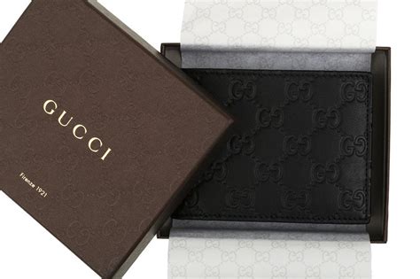 gucci card holder guccissima black leather|Gucci card holder for men.